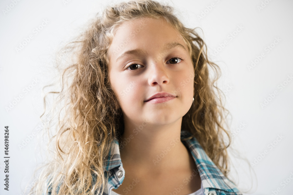 Portrait of confident Caucasian girl Portrait of confident Caucasian girl