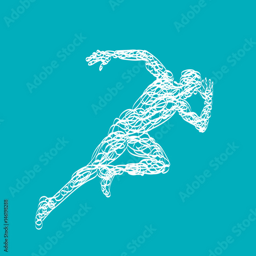 silhouette course à pied,sportif