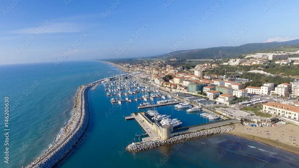 San Vincenzo, Italy. City as seen from the air
