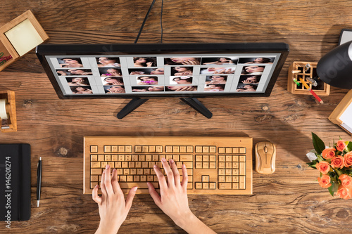 Female Designer Working On Computer