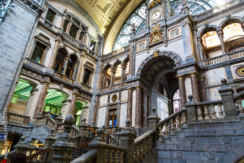 Interior Antwerp Central Station photo