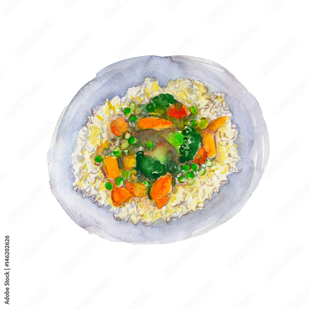 Fried Rice Rdrawing Fried Rice Clipart