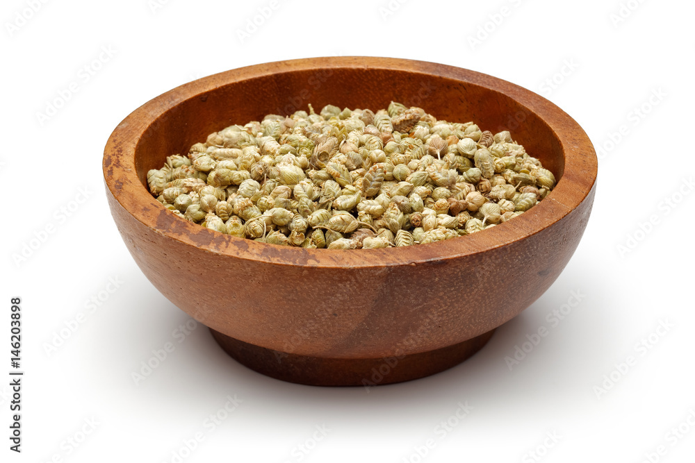 Thyme in wooden bowl Thyme in wooden bowl
