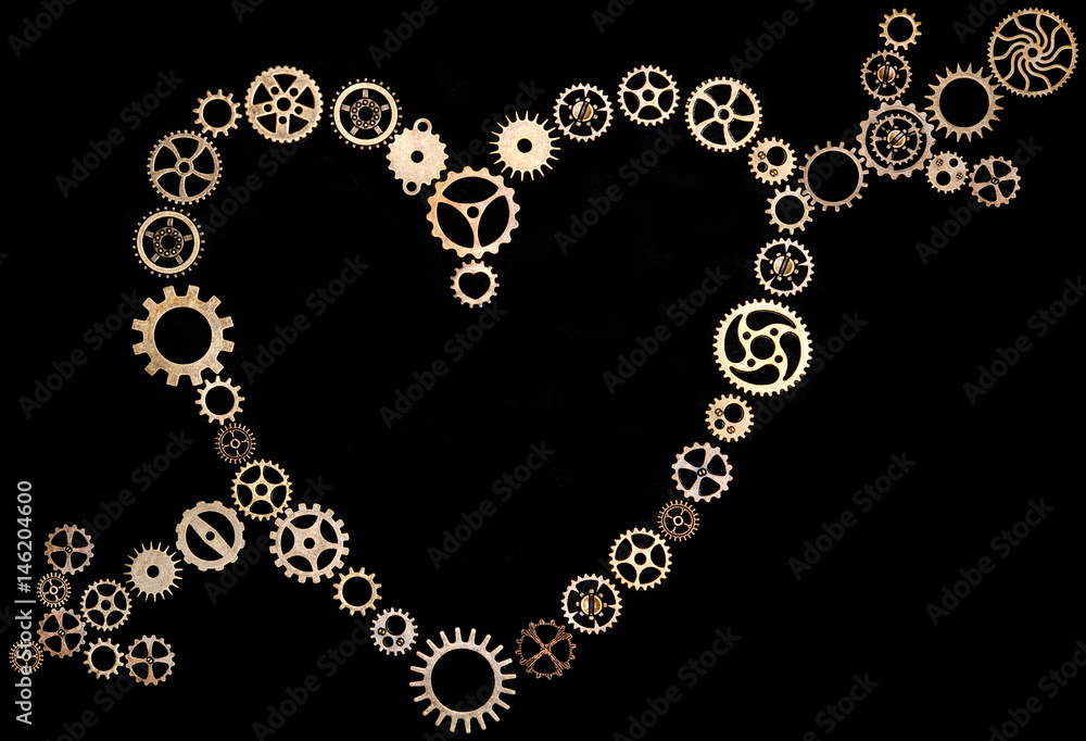 Heart on a black background. Heart on a black background.