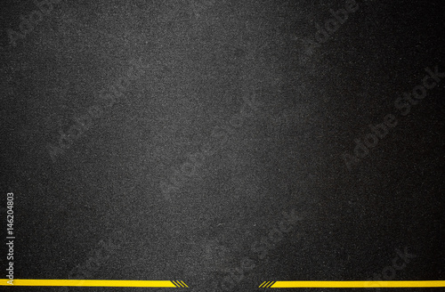 Black fabric texture with yellow stripe
