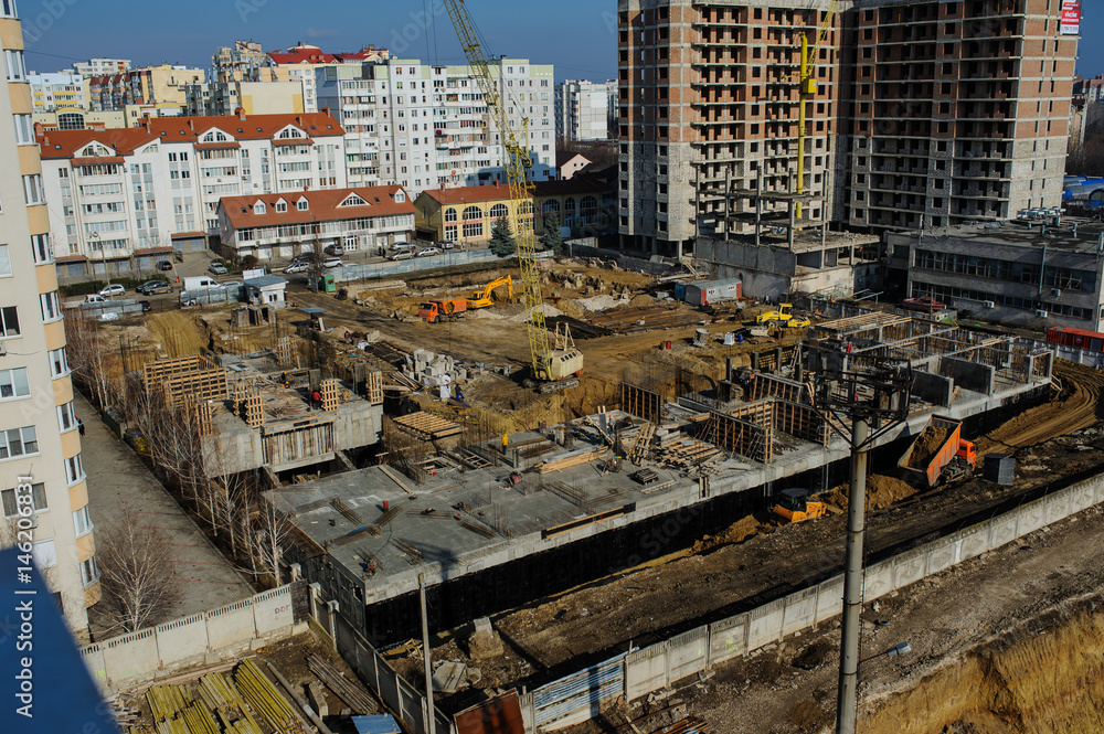 construction site from top view construction site from top view