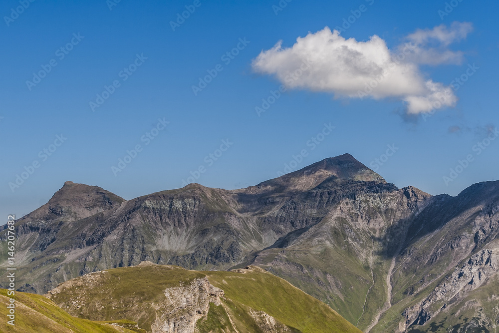 Crude mountain landscape - Alps Crude mountain landscape - Alps