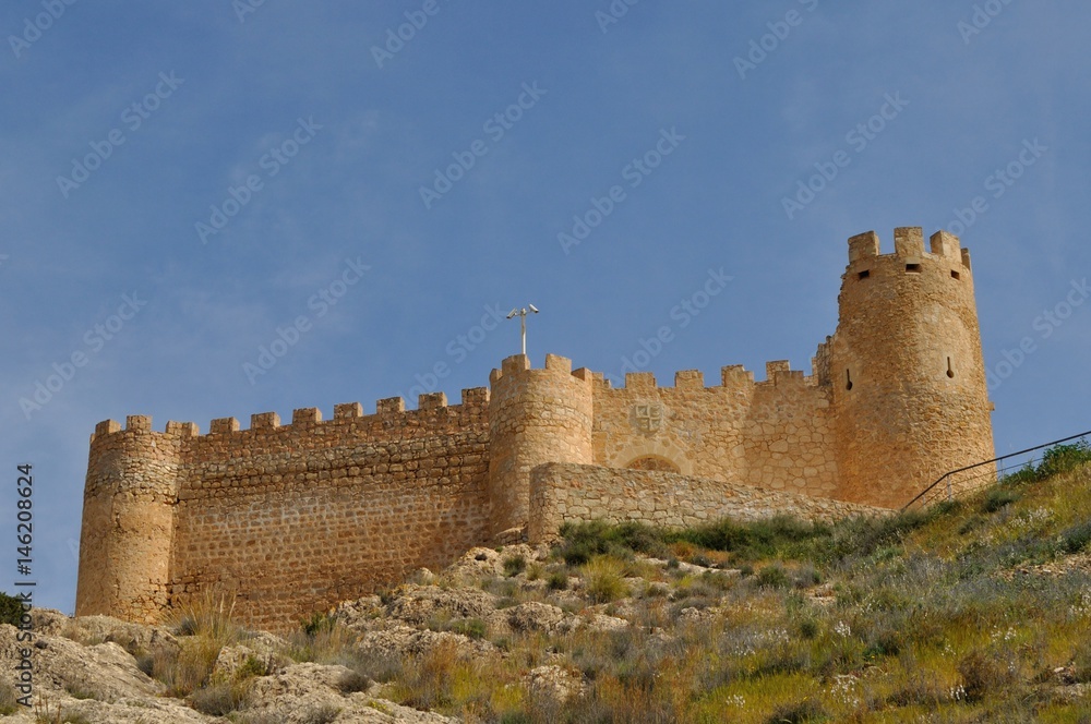 Vista oeste del castillo de Jumilla