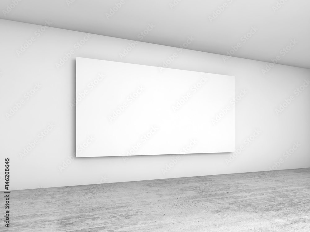 3d white interior background, blank banner 3d white interior background, blank banner