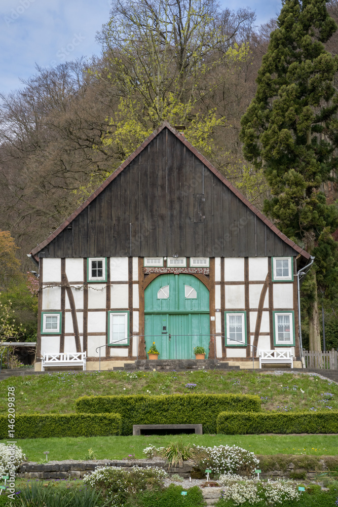 Fachwerkhaus im Botanischen Garten in Bielefeld