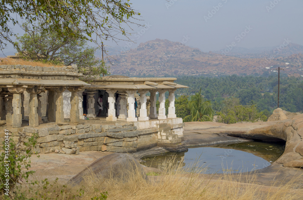 The ancient city of Hampi architecture ruins in India
The ancient city of Hampi architecture ruins in India