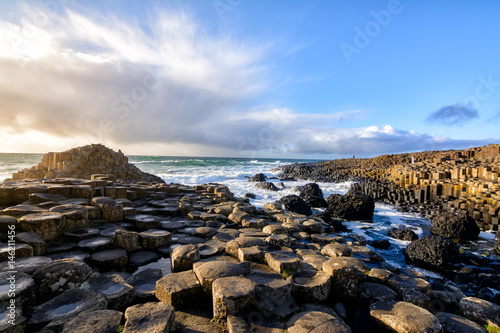 giants causeway on sunny day, northern Ireland