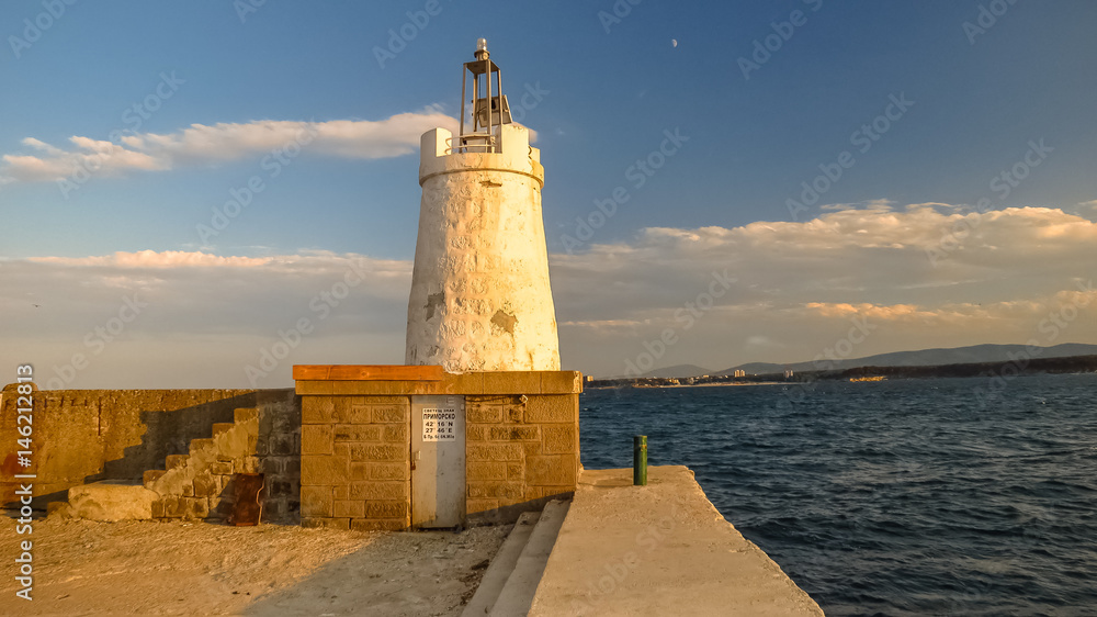 Lighthouse in Primorsko, Bulgaria.