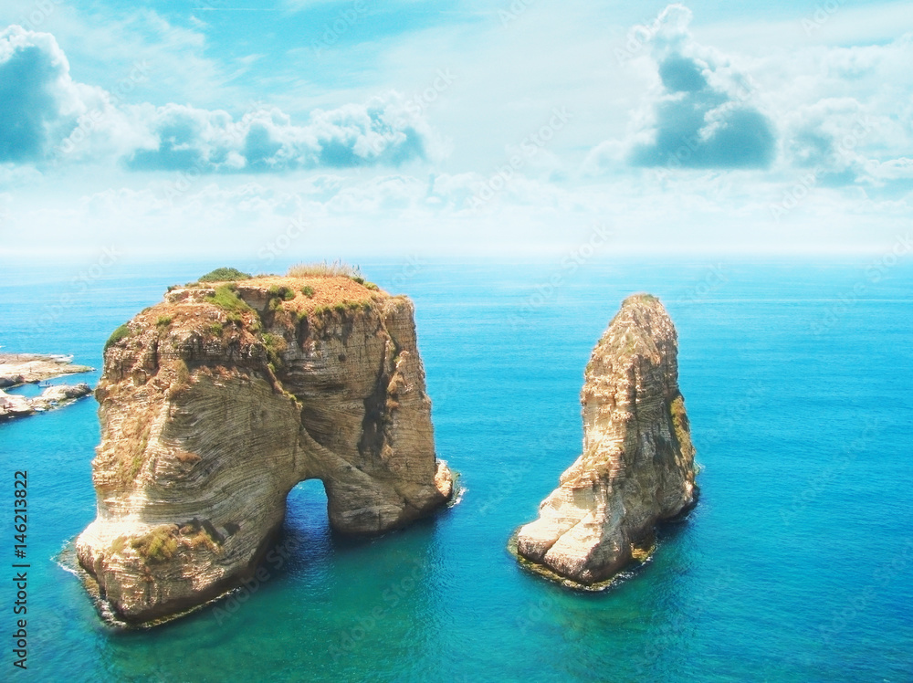 Obraz premium Pigeon Rocks, Bejrut, Liban