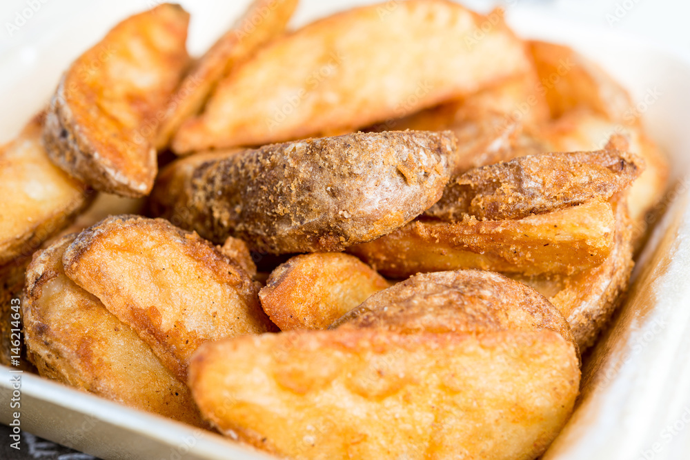 Golden French fries potatoes ready to be eaten Golden French fries potatoes ready to be eaten