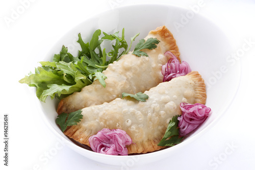 Russian food meat pies photo