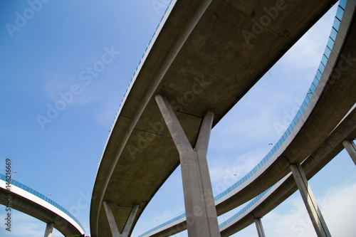 Underside of an elevated roads