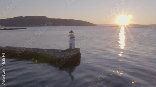 Light beacon in Trondheimsfjorden photo