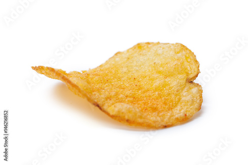 Tableau sur toile Potato chips isolated on white background