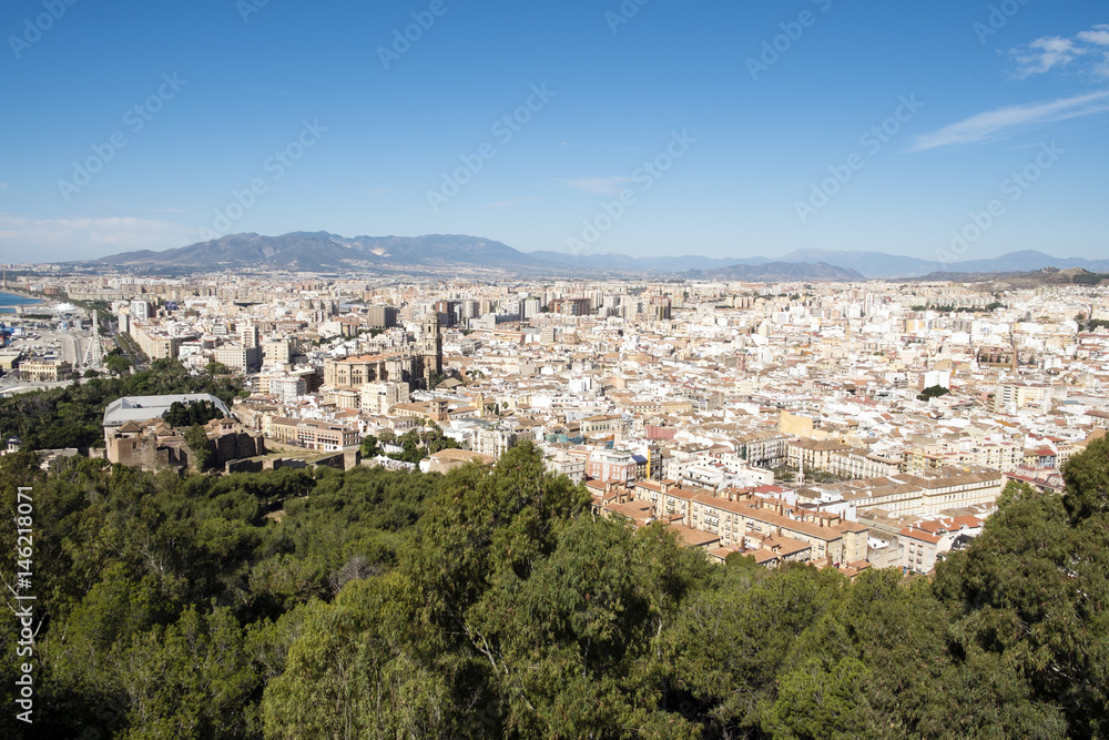 Málaga, vista desde Gibralfaro.