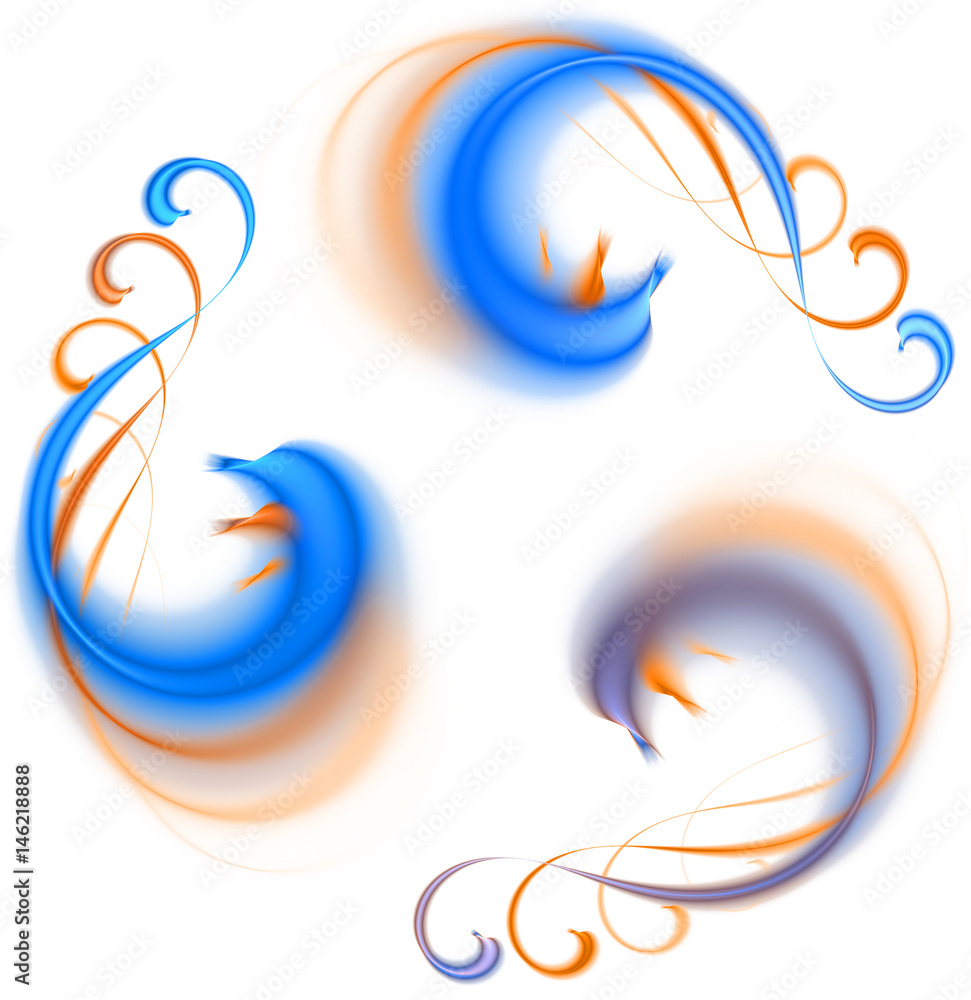 Abstract fractal illustration for creative design Abstract fractal illustration for creative design