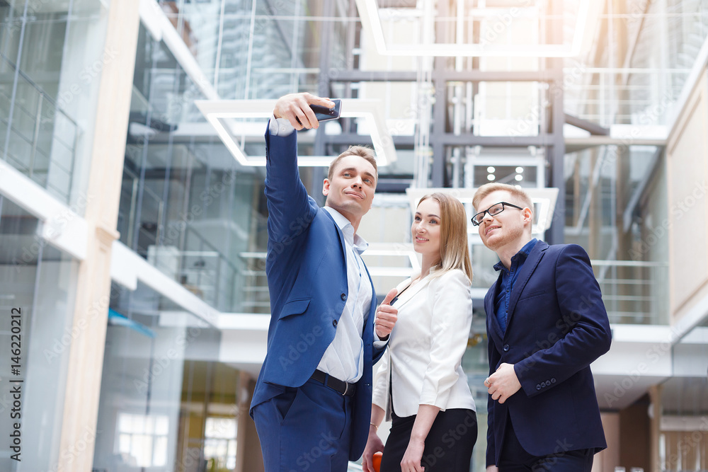 Selfie of the sucessful elegant business team Selfie of the sucessful elegant business team