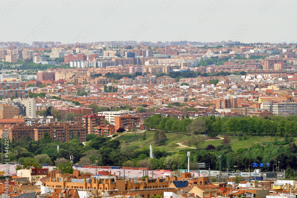 Vista del parque Enrique Tierno Galván en Madrid