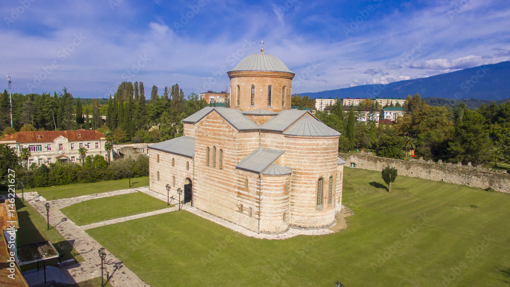 Naklejka premium Aerial view on Pitsunda Cathedral