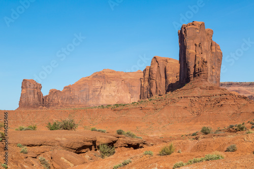 Rock formations at Monument Valley