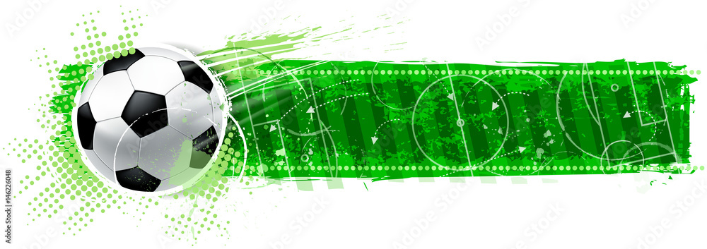Naklejka premium soccer banner