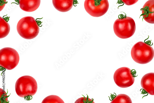 tomato isolated on white top view
