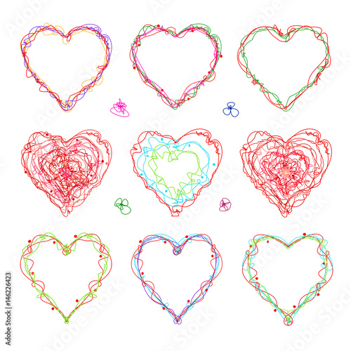 The drawn  heart  for  Mother's Day, Valentine's Day or weddings