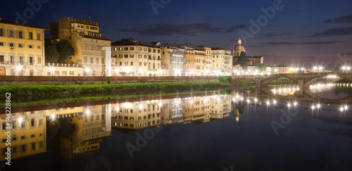 travel amazing Italy series - River Arno at Night, Florence, Tuscany