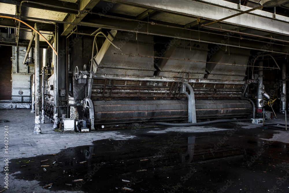 Grimy Reflections in Abandoned Power Plant in New York