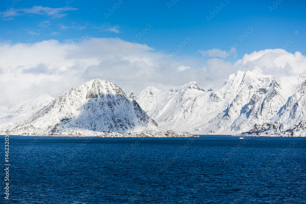 Snowy mountains of Lofotens Snowy mountains of Lofotens