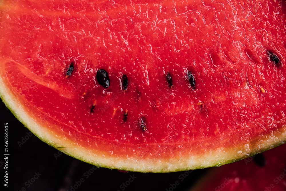 Surface of watermelon flesh background and texture of fruit