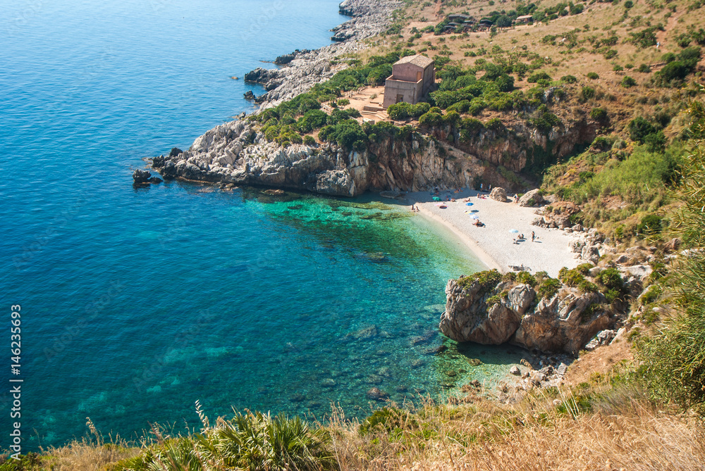 Obraz premium Zingaro Natural Reserve, Cala Tonnarella dell'Uzzo, Sicily
