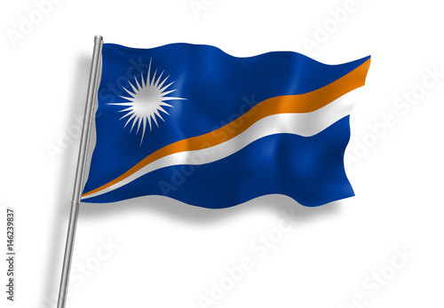 Drapeau des Iles Marshall en qualité vectorielle 