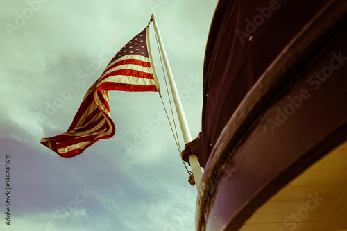 A flag on a San Diego ferry