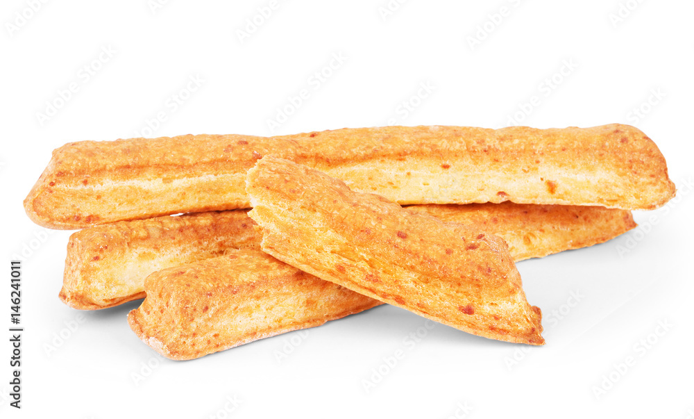 bread sticks with cheese on white baclkground bread sticks with cheese on white baclkground