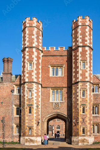 Gateway of St Johns College in Cambridge University. Cambridge, England
