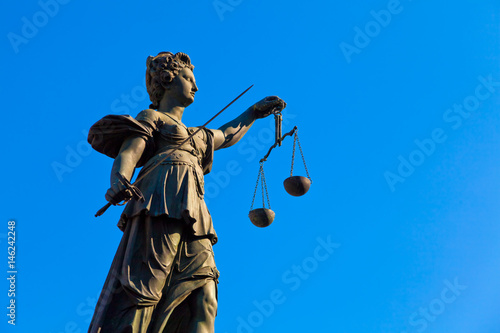 Canvas Print Lady Justice, Frankfurt, Germany