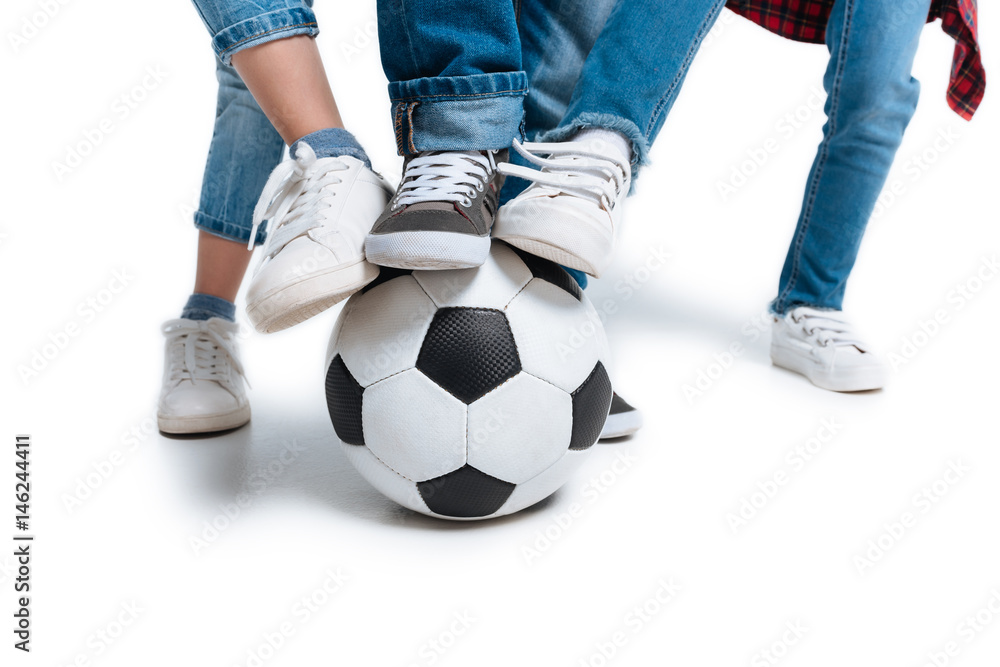 Kids playing with football ball