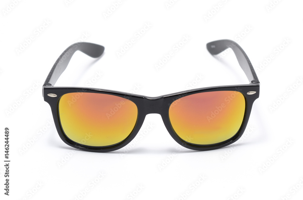 sunglasses in thick black plastic frame with gradient glass isolated on white sunglasses in thick black plastic frame with gradient glass isolated on white