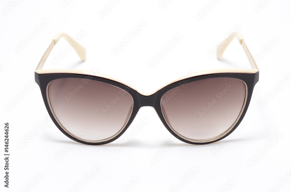 women's sunglasses with brown glass isolated on white women's sunglasses with brown glass isolated on white