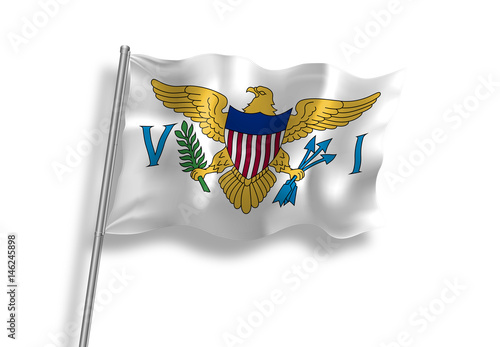 Drapeau des Iles Vierges américaines en qualité vectorielle 