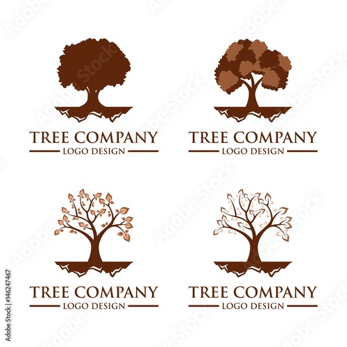 Tree Logo Design Vector Template