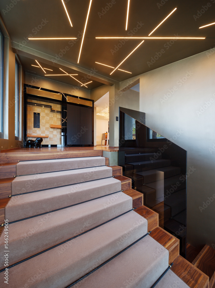 Staircase in a modern villa Staircase in a modern villa