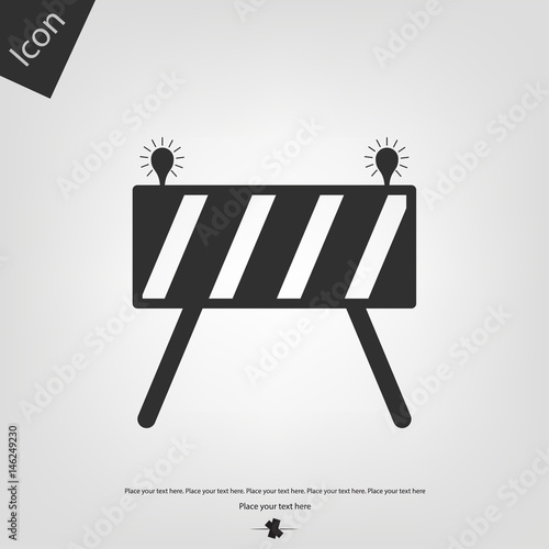 Construction barrier vector icon