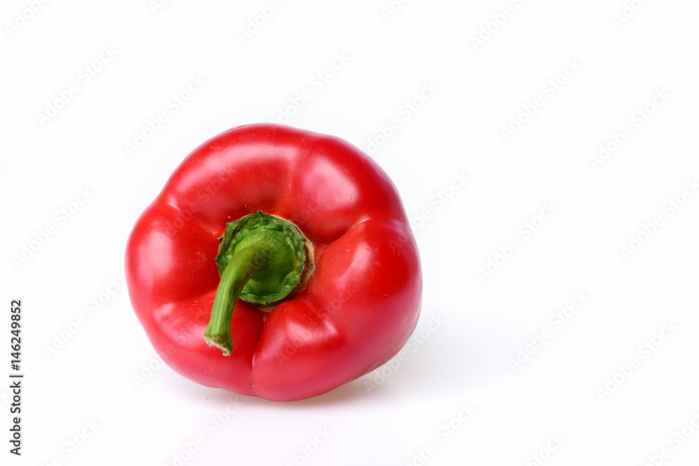 Pepper. Sweet red single vegetable isolated on white Pepper. Sweet red single vegetable isolated on white